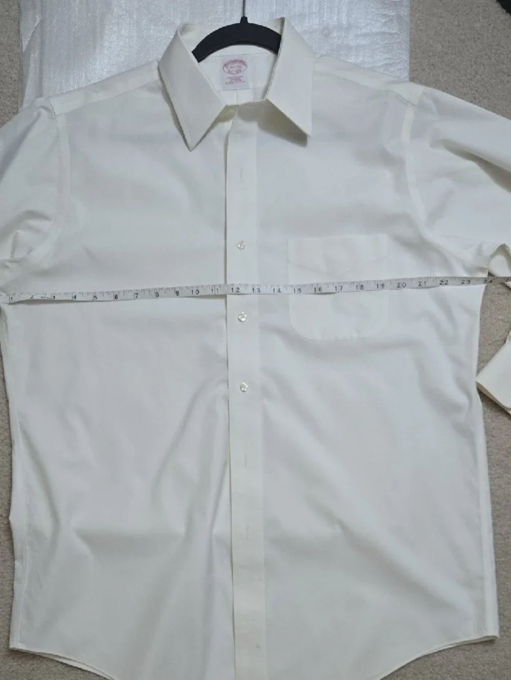 Men Brooks Brothers Men's Long-Sleeve Dress Shirt in Cream